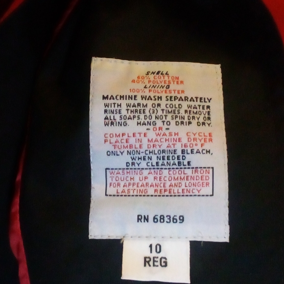 London Fog Towne coat women's 10Reg. cherry red midi jacket - Picture 6 of 6